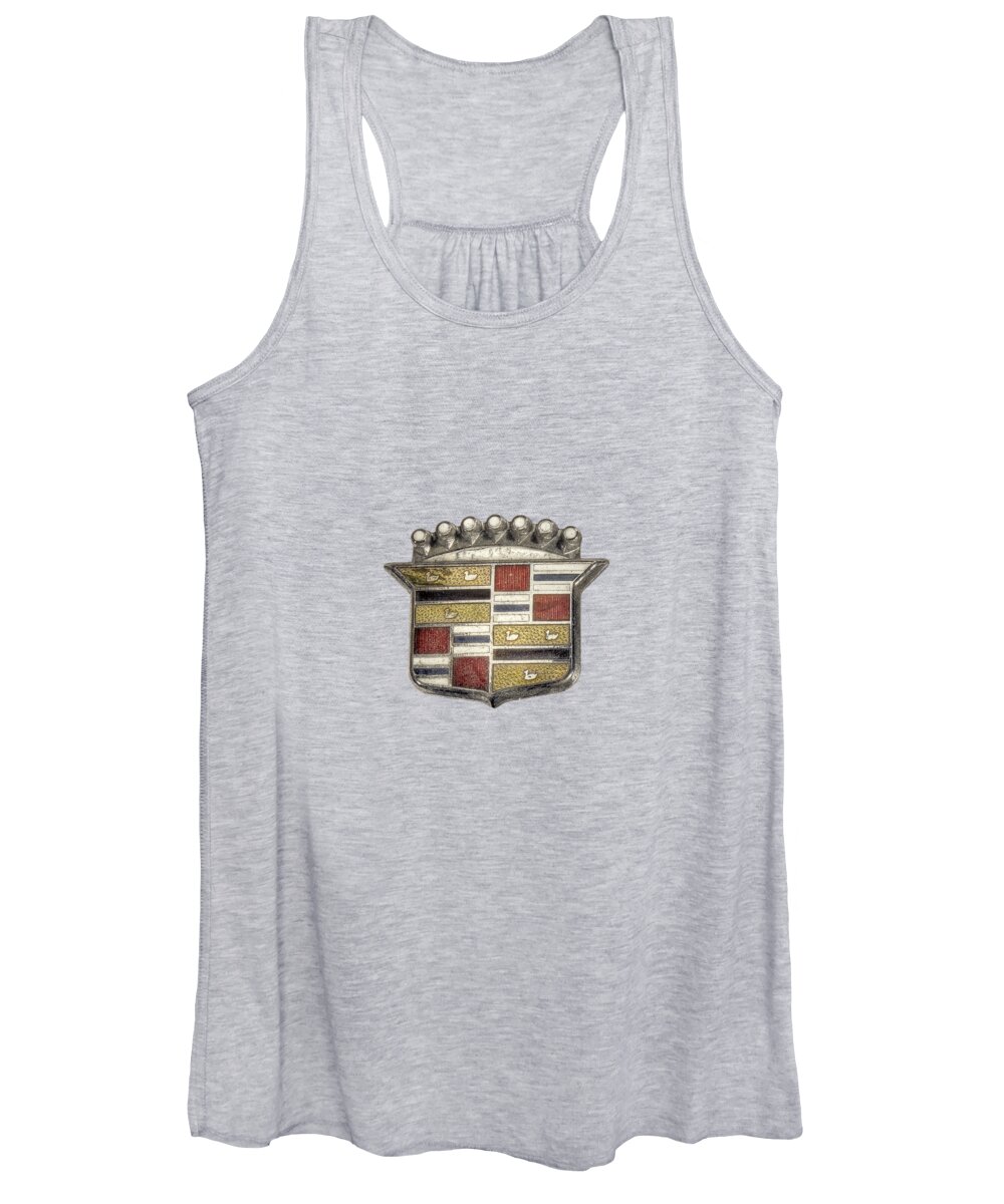 Antique Toy Women's Tank Top featuring the photograph Cadillac Badge by YoPedro