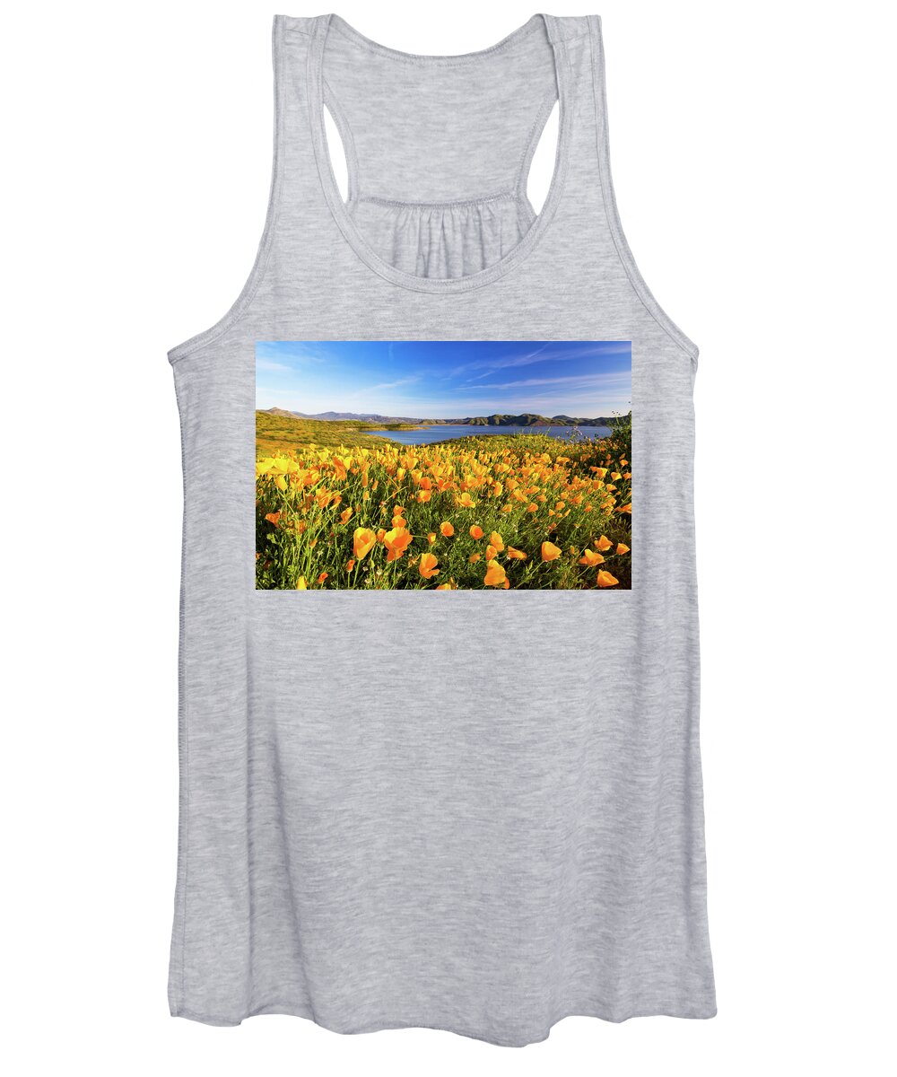 Landscapes Women's Tank Top featuring the photograph California Dreamin by Tassanee Angiolillo