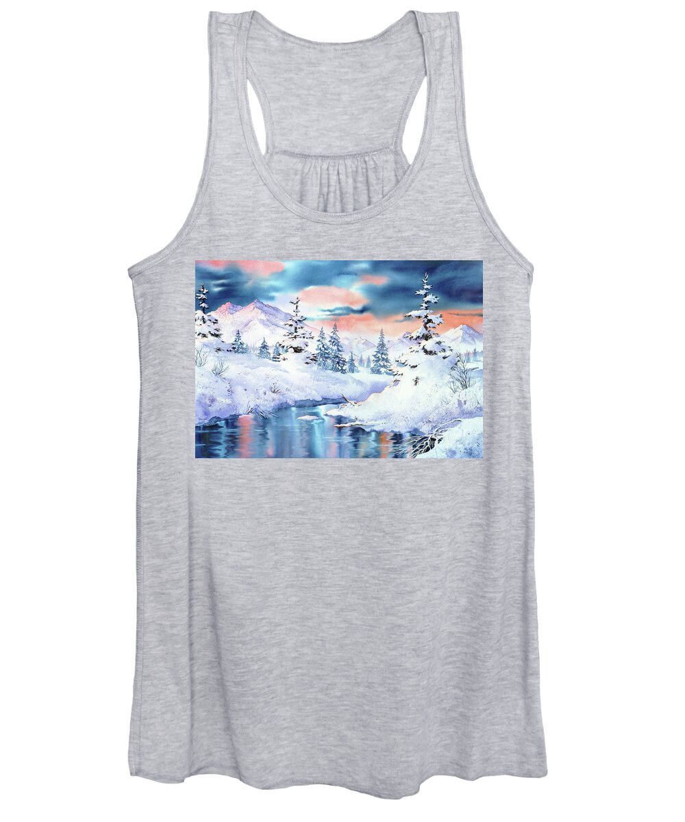 Campbell Creek View Women's Tank Top featuring the painting Campbell Creek View by Teresa Ascone
