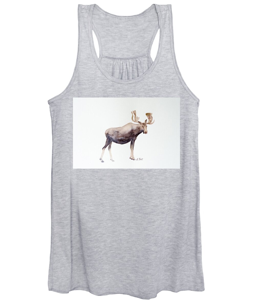 Moose Women's Tank Top featuring the painting Canada Moose by Laurel Best
