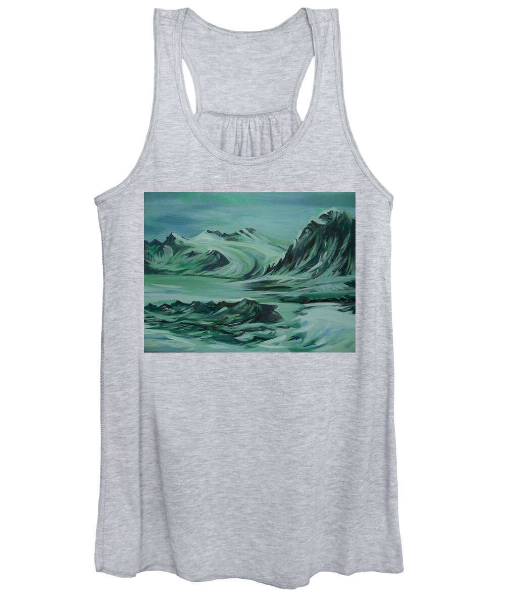Canadian North Women's Tank Top featuring the painting Canadian North by Anna Duyunova