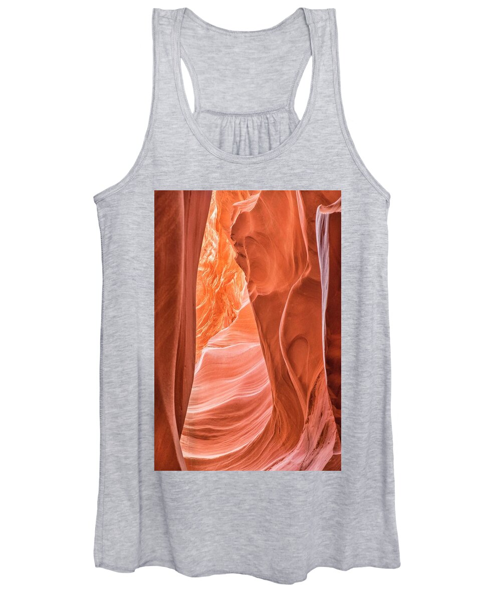 Antelope Canyon Women's Tank Top featuring the photograph Canyon textures by Jeanne May