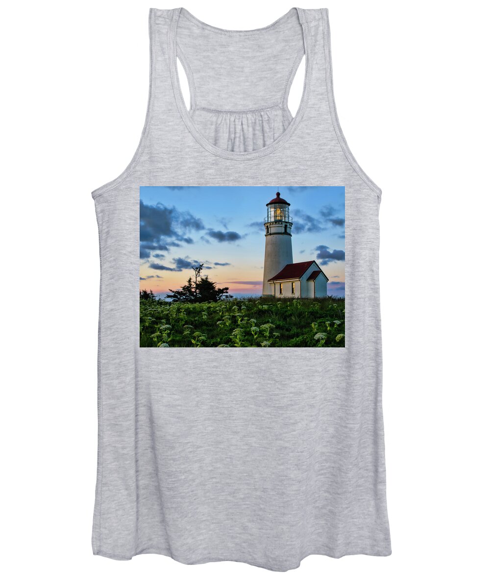Oregon Women's Tank Top featuring the photograph Cape Blanco Lighthouse by Roberta Kayne