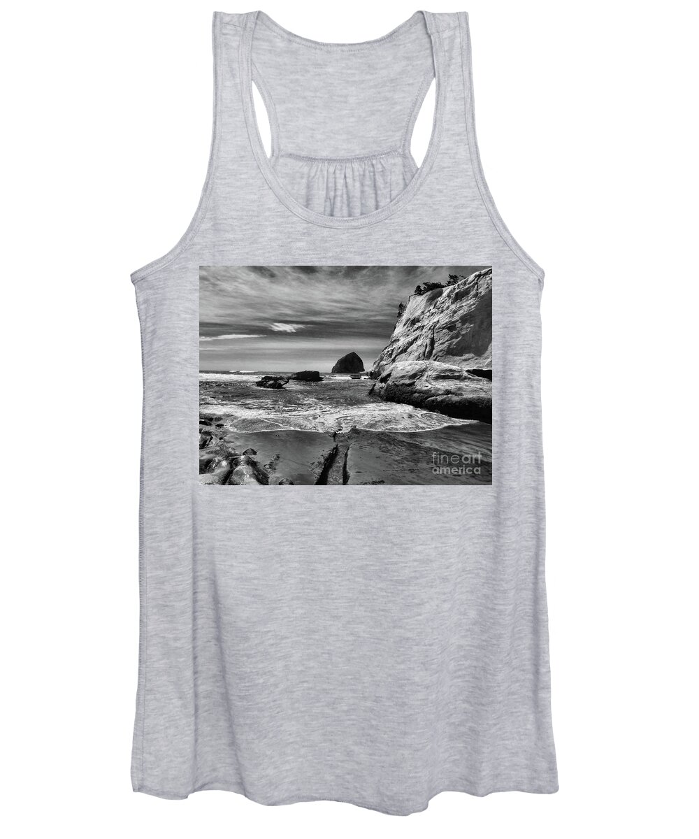 Cape Kiwanda Women's Tank Top featuring the photograph Cape Kiwanda Seascape by Scott Cameron