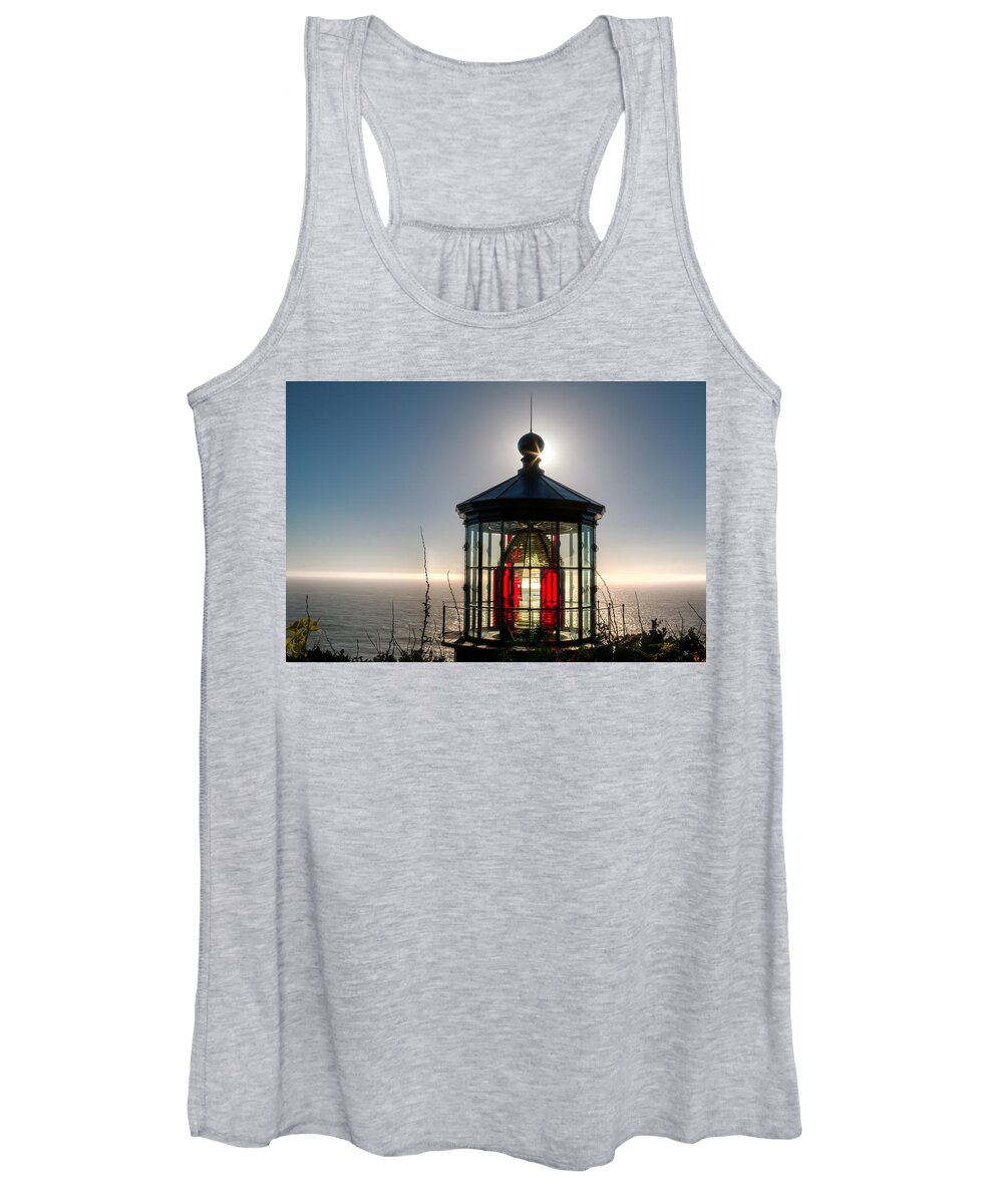 Cape Meares Women's Tank Top featuring the photograph Cape Meares Light by Kristina Rinell
