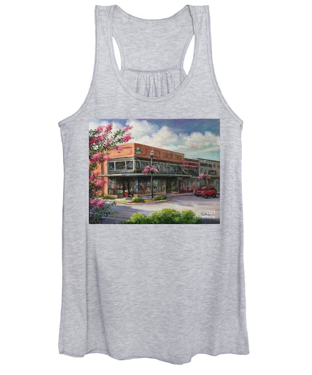 City Women's Tank Top featuring the painting Carmen's Corner by Virginia Potter