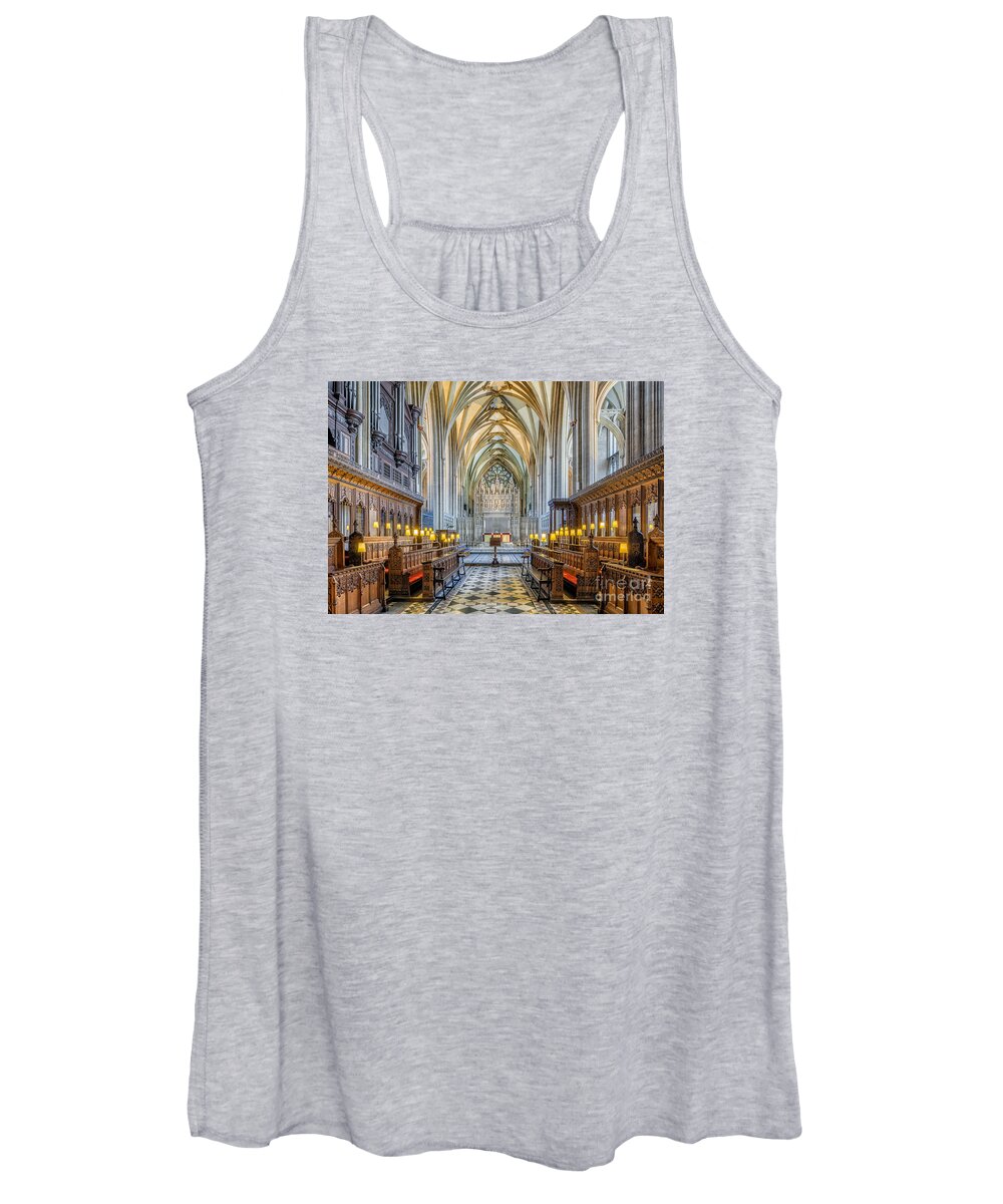 Cathedral Women's Tank Top featuring the photograph Cathedral Aisle by Adrian Evans