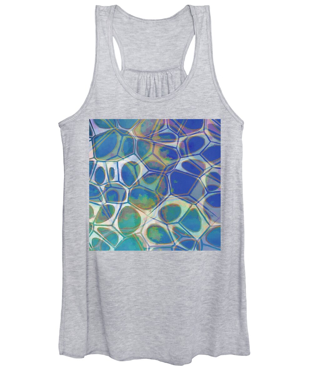 Painting Women's Tank Top featuring the painting Cell Abstract 13 by Edward Fielding