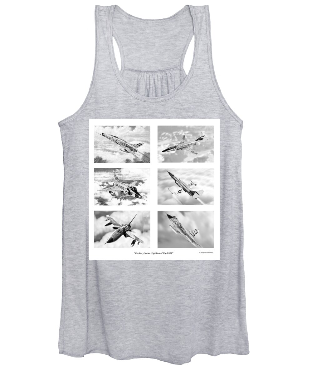 Military Women's Tank Top featuring the drawing Century Series Drawings by Douglas Castleman