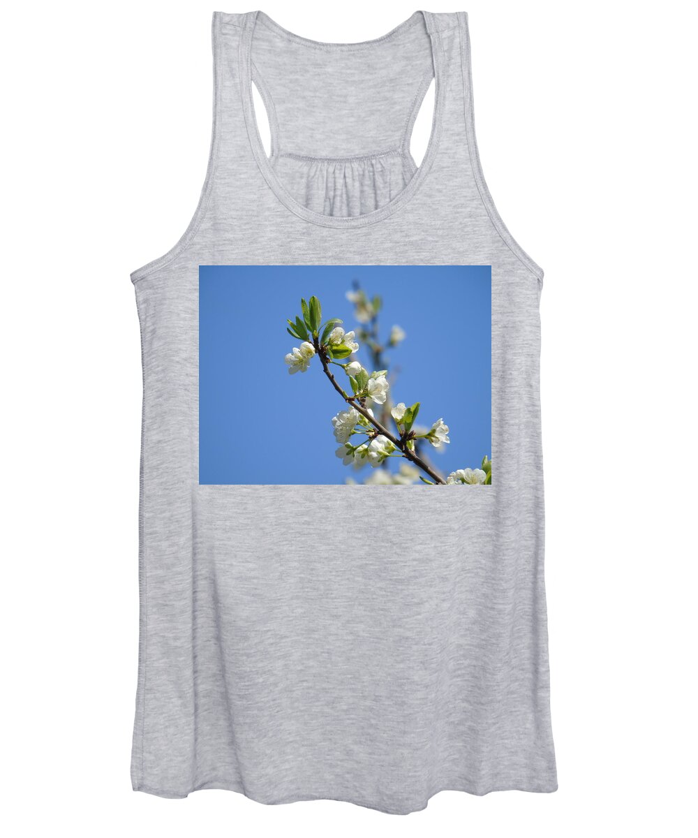 Spring Women's Tank Top featuring the photograph Cherry tree by Yohana Negusse