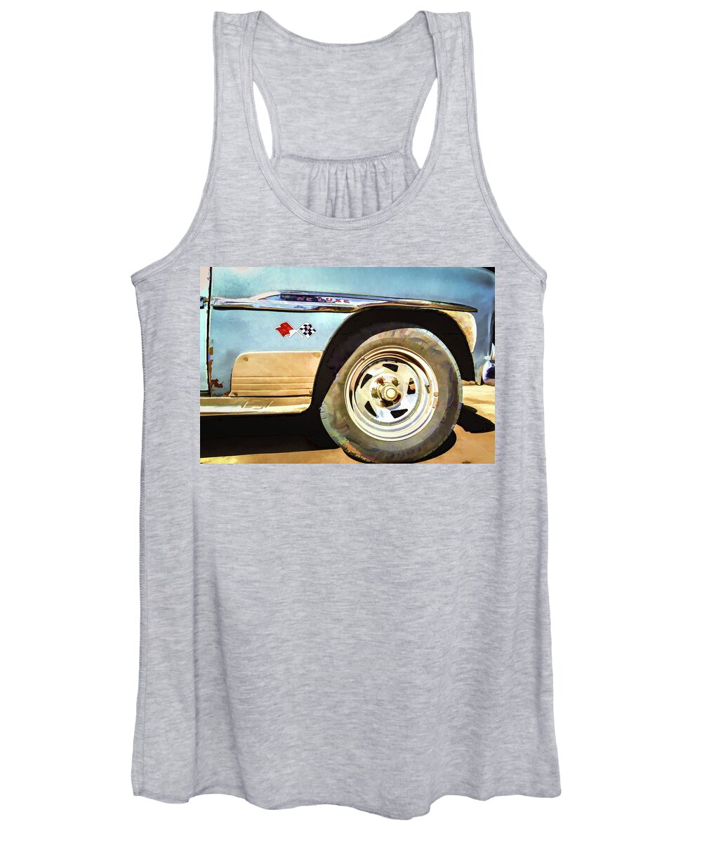 Chevy Women's Tank Top featuring the photograph Chevy Deluxe by Lou Novick