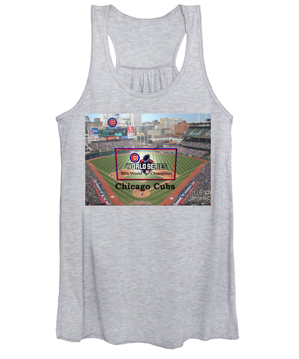Chicago Cubs Women's Tank Top featuring the digital art Chicago Cubs - 2016 World Series Champions by Charles Robinson