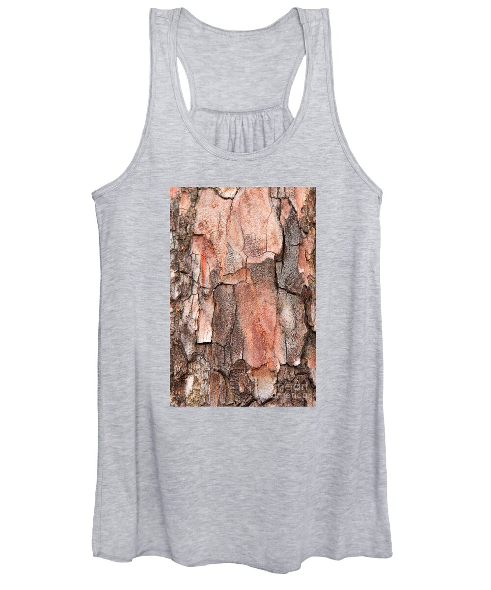 Abstracts Women's Tank Top featuring the photograph Chiseled Bark Texture by Marilyn Cornwell