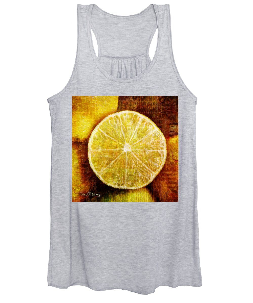 Lime Women's Tank Top featuring the digital art Citrus by Barbara Berney