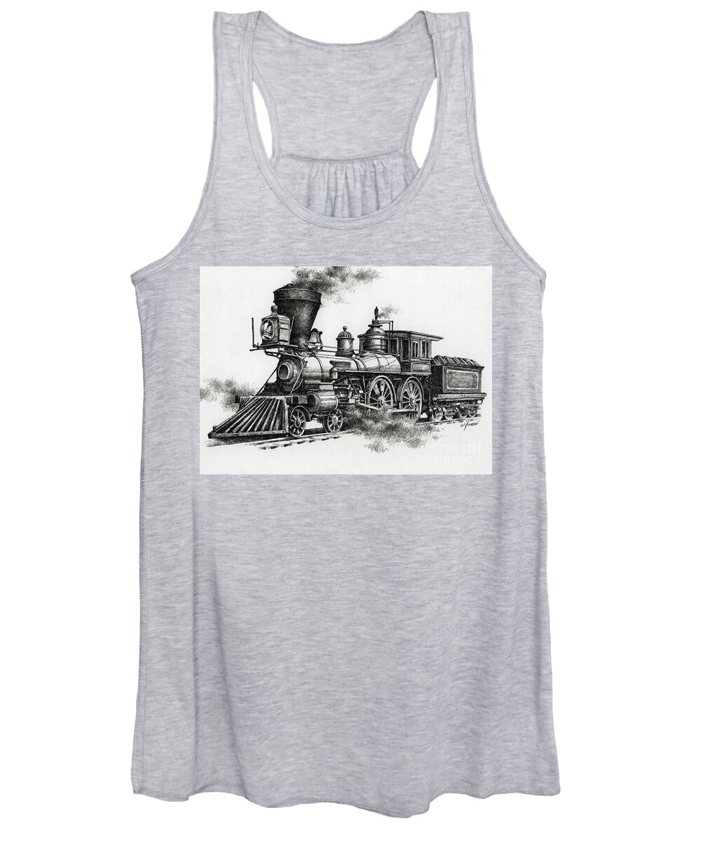 Pen Women's Tank Top featuring the painting Classic Steam by James Williamson