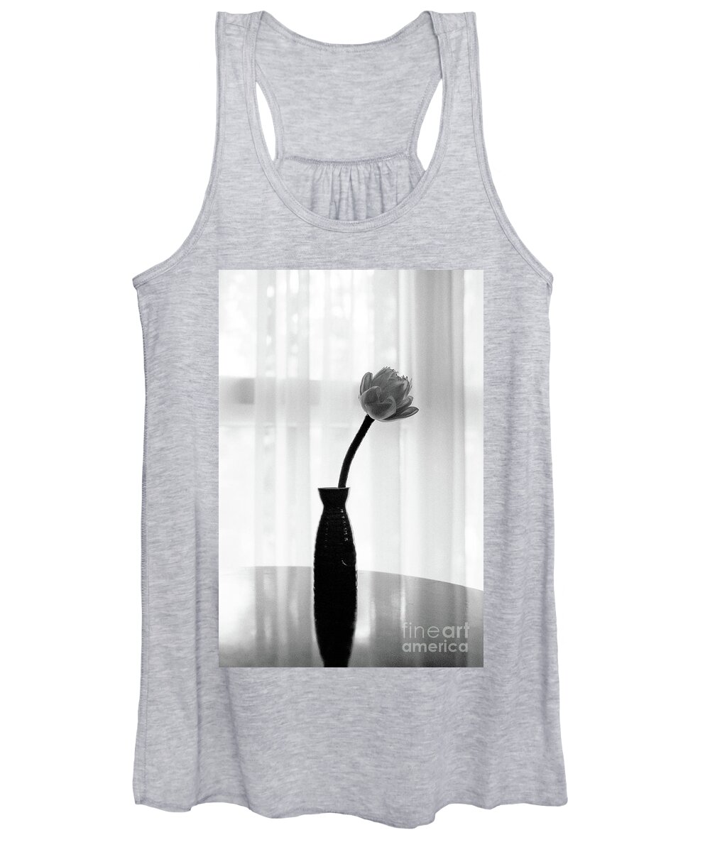 Lotus Women's Tank Top featuring the photograph Classic White Lotus Flower in Vase by Dean Harte