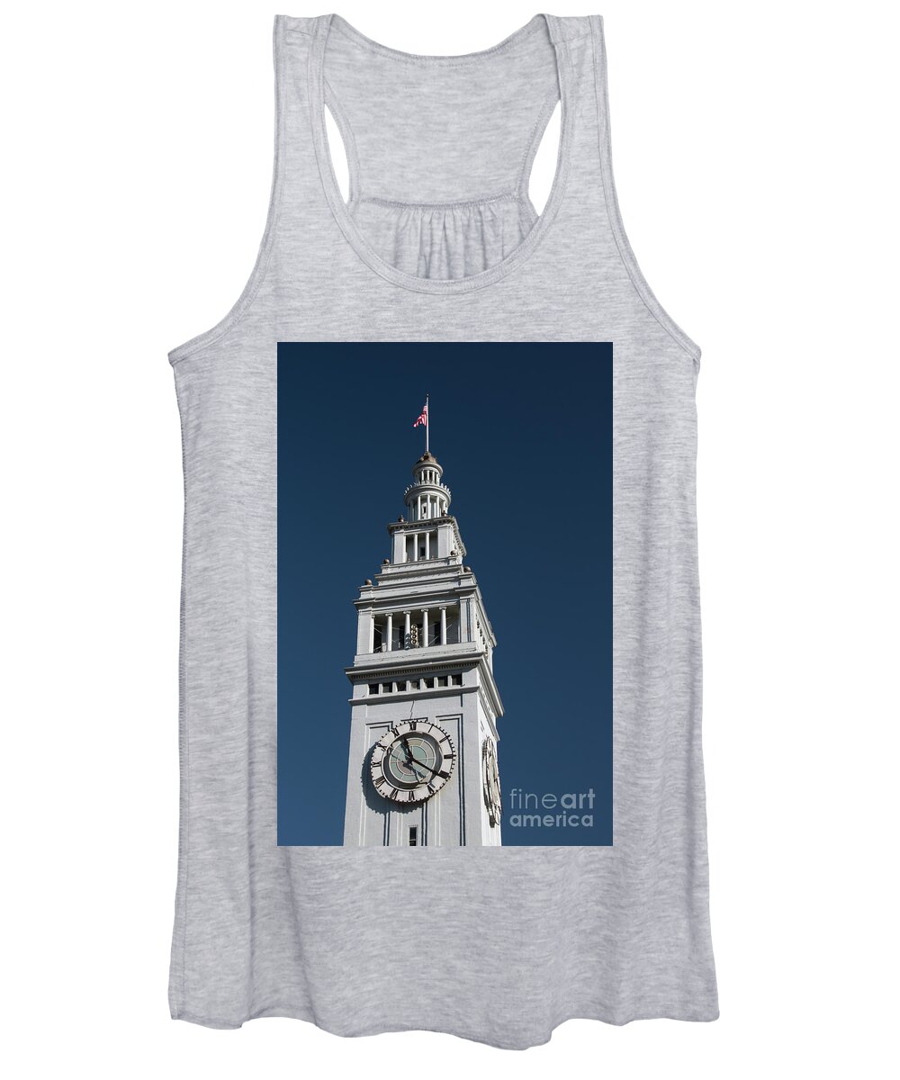 Built Women's Tank Top featuring the photograph Clock tower of the train station in San Francisco by Amanda Mohler