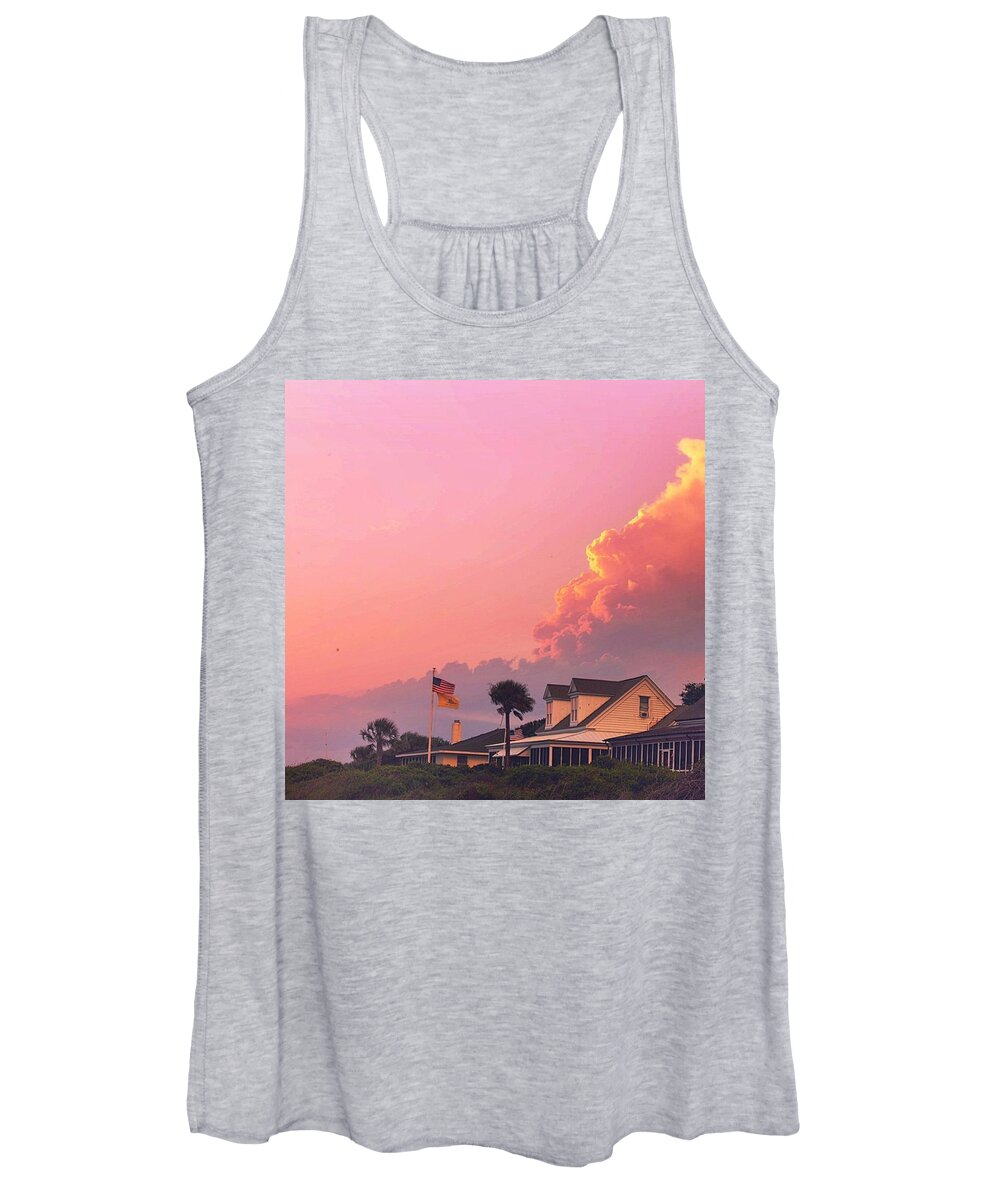 Discoveramerica Women's Tank Top featuring the photograph clouds Come Floating Into My Life, No by Cassandra M Photographer