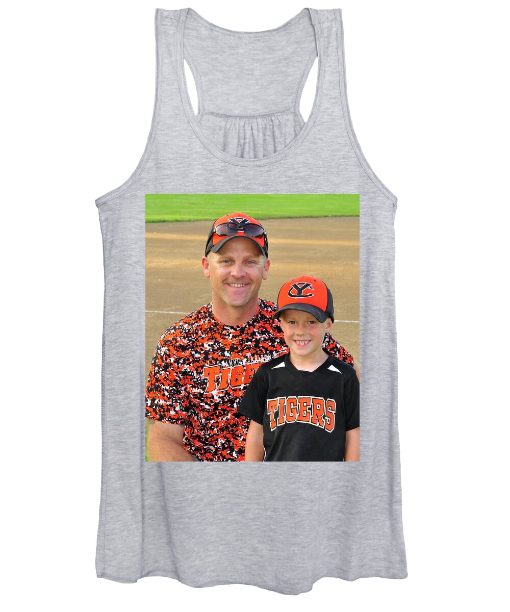  Women's Tank Top featuring the photograph Coach Sodorff and Cody 9739 by Jerry Sodorff