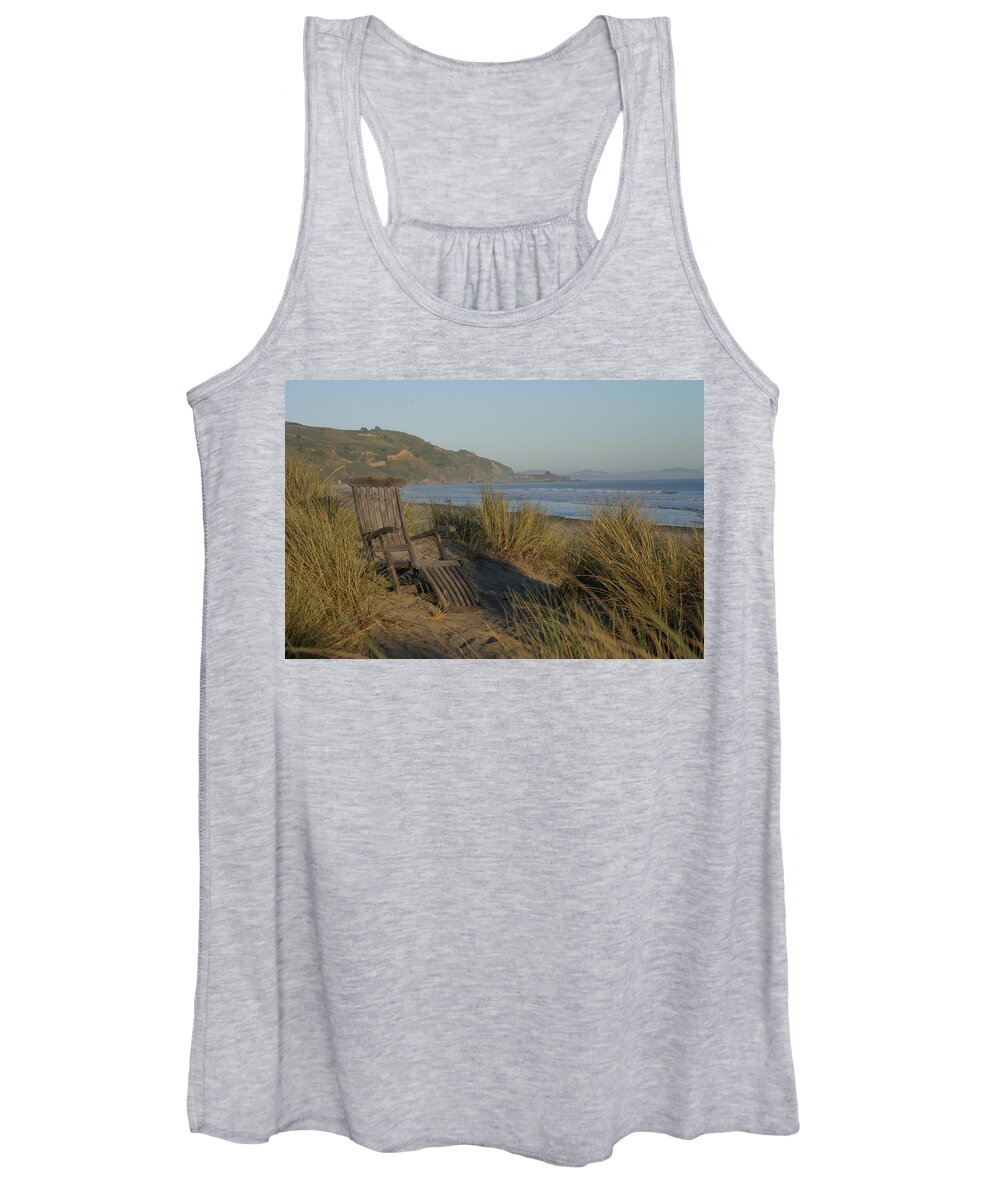 Adirondack Women's Tank Top featuring the photograph Coastal Tranquility by Jeff Floyd CA