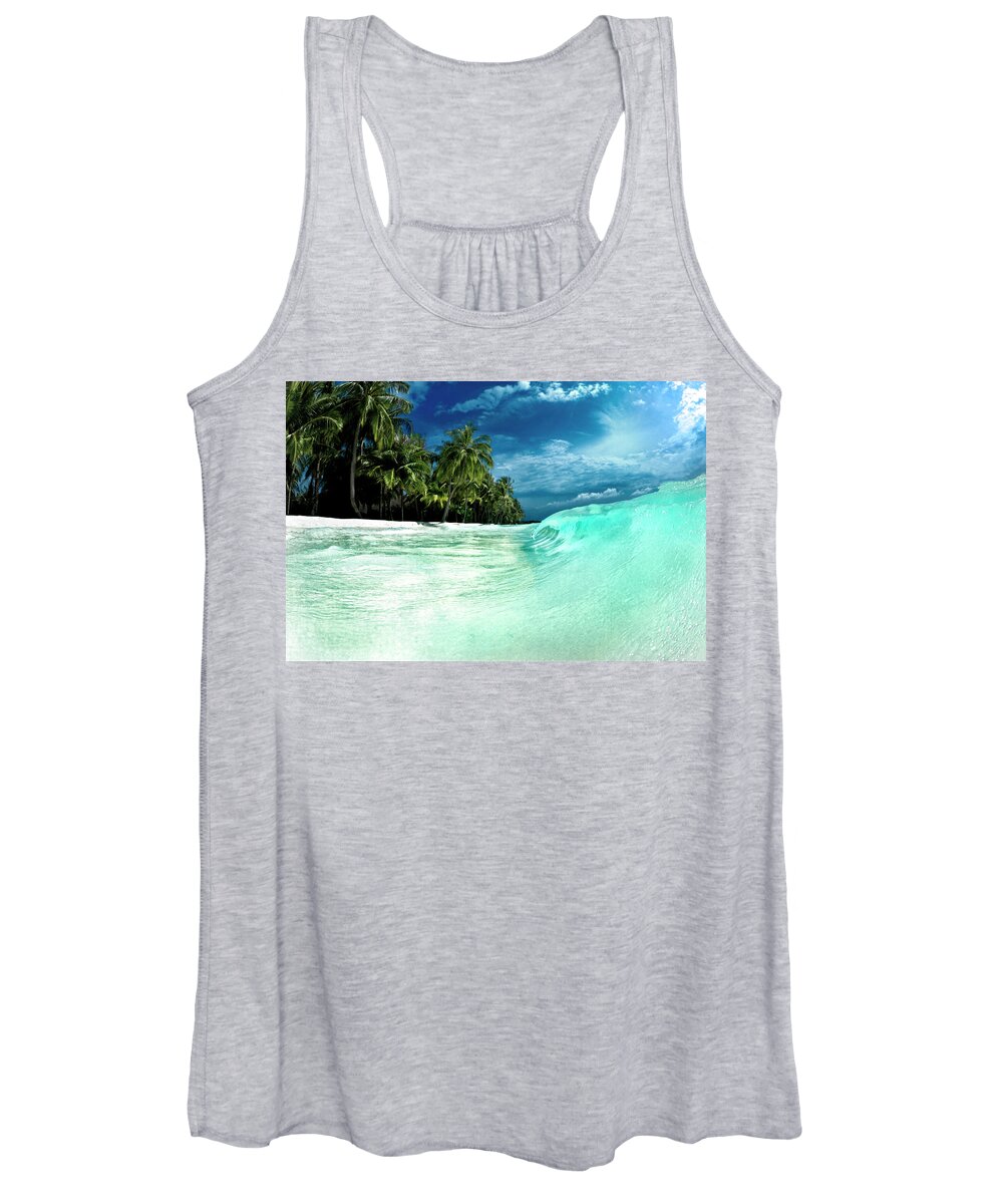  Ocean Women's Tank Top featuring the photograph Coconut Water by Sean Davey
