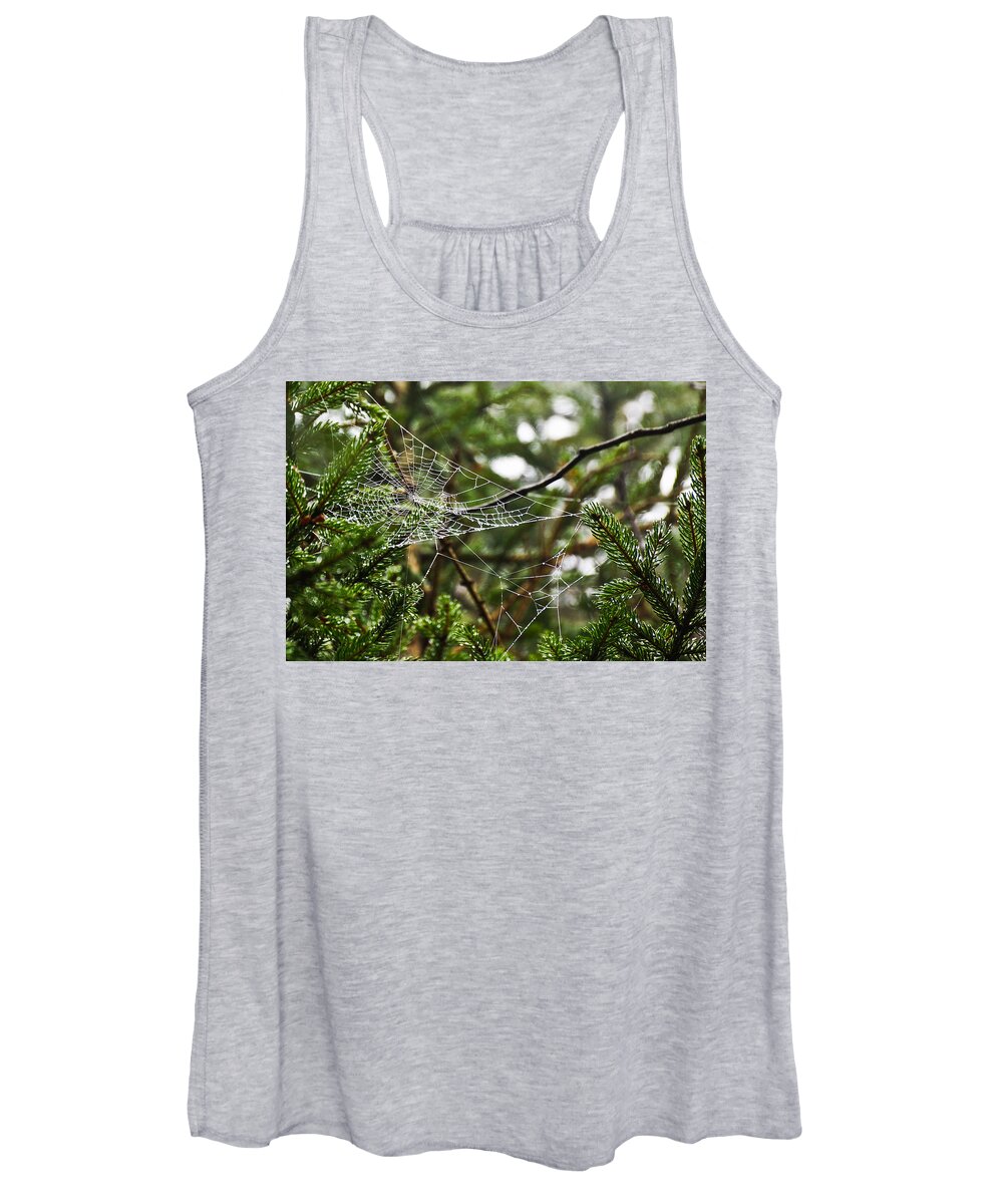 Wonalancet Women's Tank Top featuring the photograph Collecting Raindrops by Rockybranch Dreams