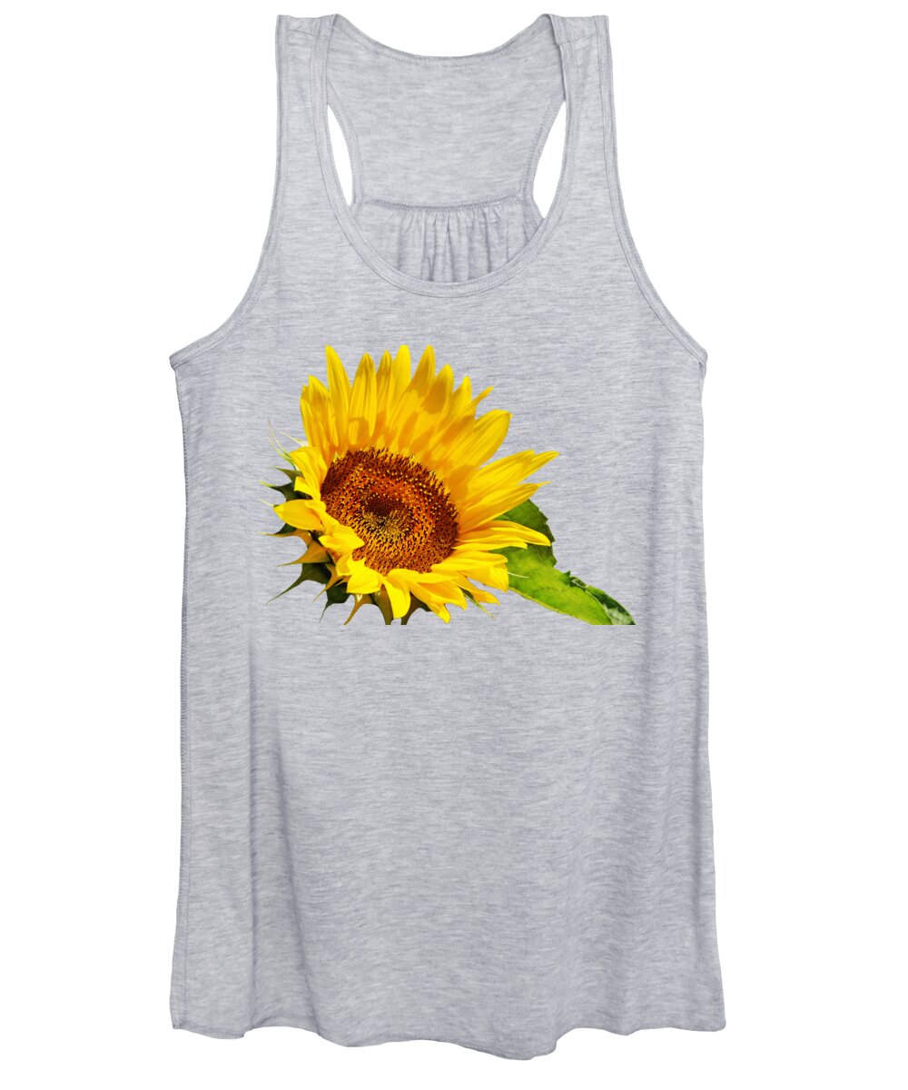 Sunflower Women's Tank Top featuring the photograph Color Me Happy Sunflower by Christina Rollo
