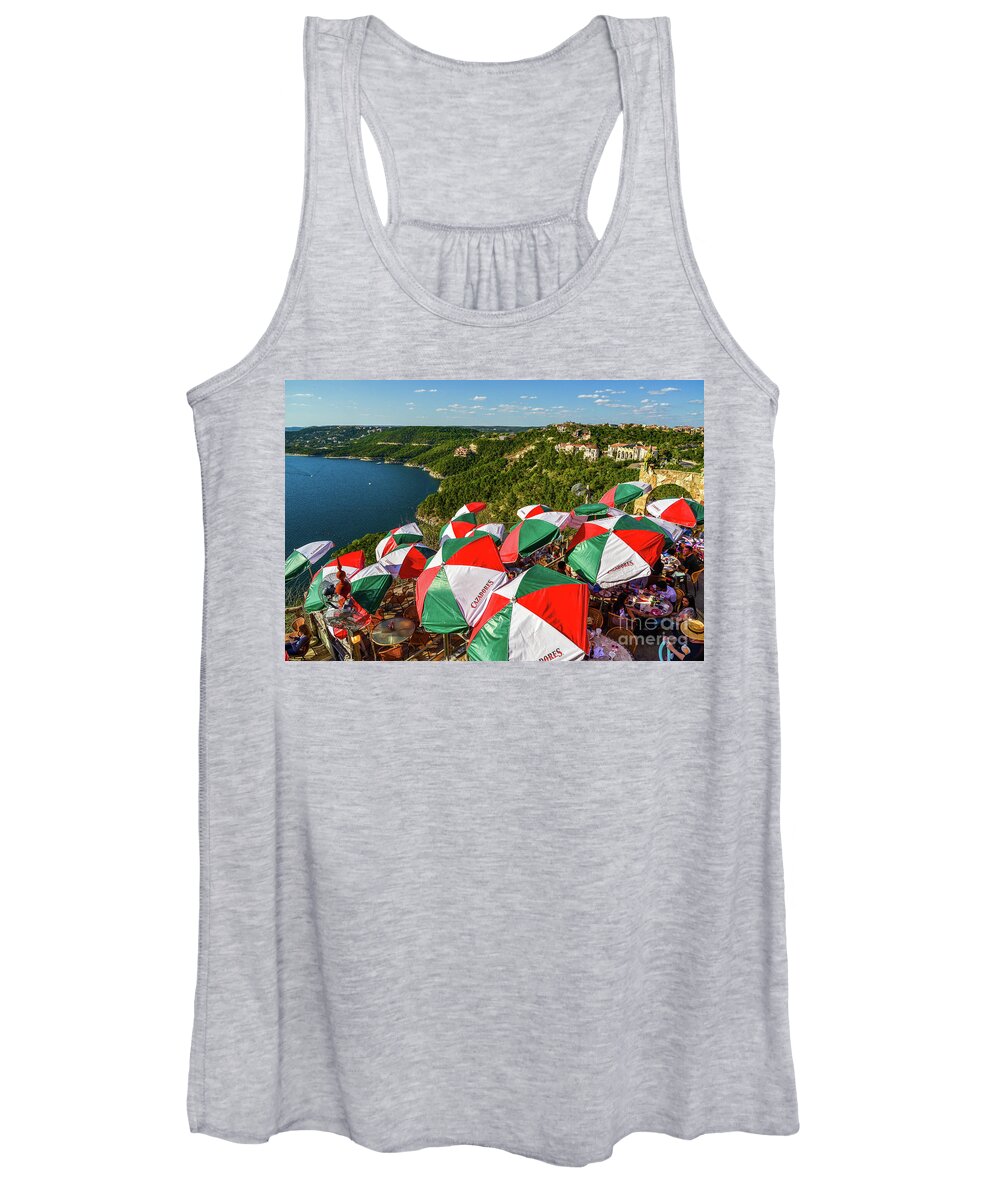 Austin Women's Tank Top featuring the photograph Colorfull umbrella's by Paul Quinn