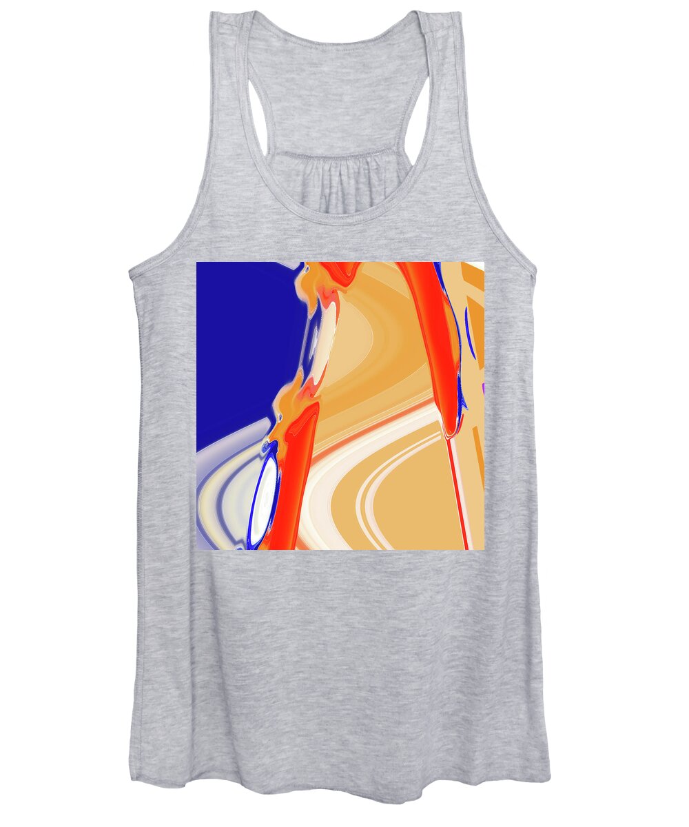 Abstract Women's Tank Top featuring the digital art Colorguard by Gina Harrison