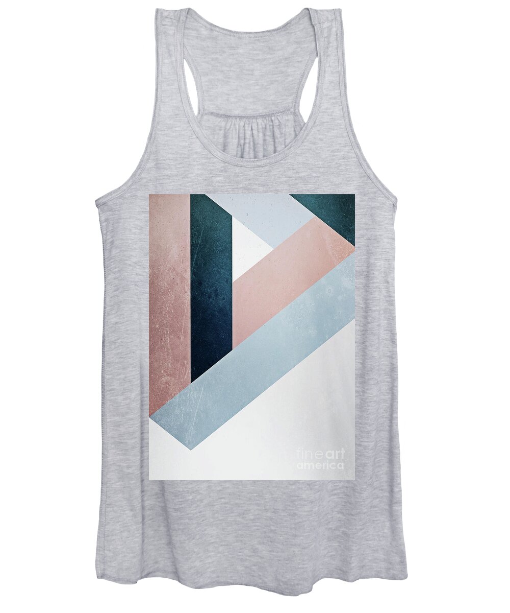 Complex Women's Tank Top featuring the mixed media Complex Triangle by Emanuela Carratoni