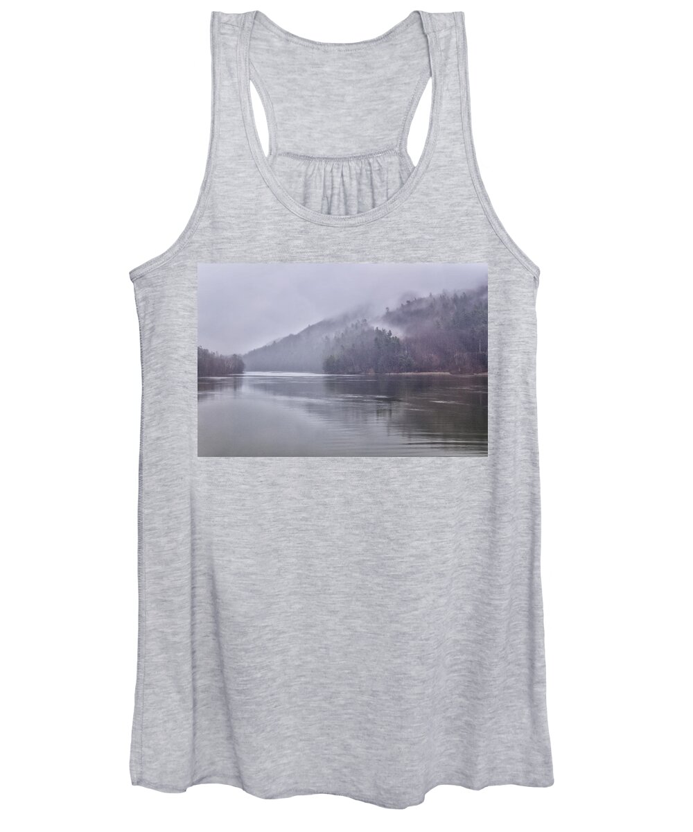 Whetstone Brook Women's Tank Top featuring the photograph Connecticut River Mist II by Tom Singleton