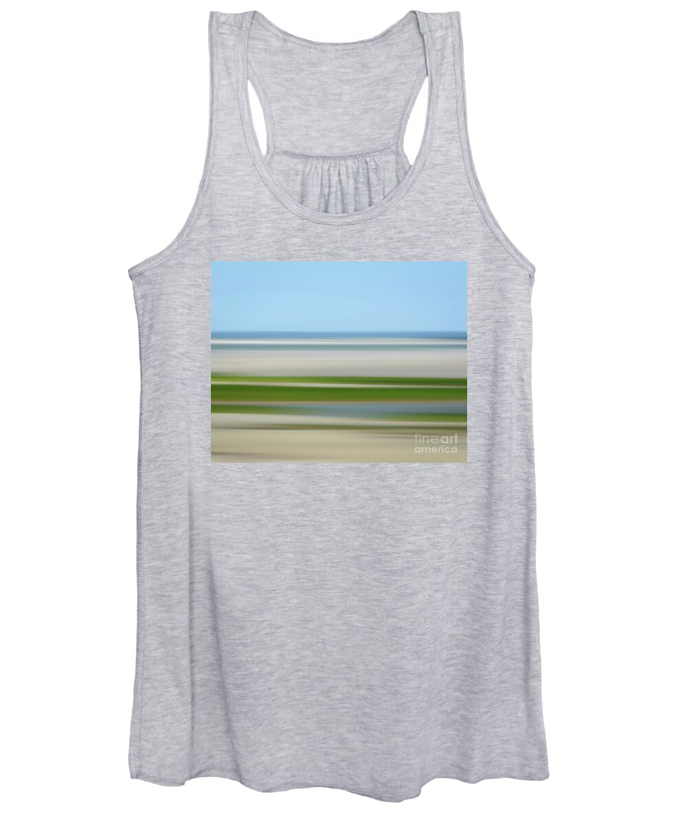Water Women's Tank Top featuring the digital art Contemporary Waterscape by Lorraine Cosgrove