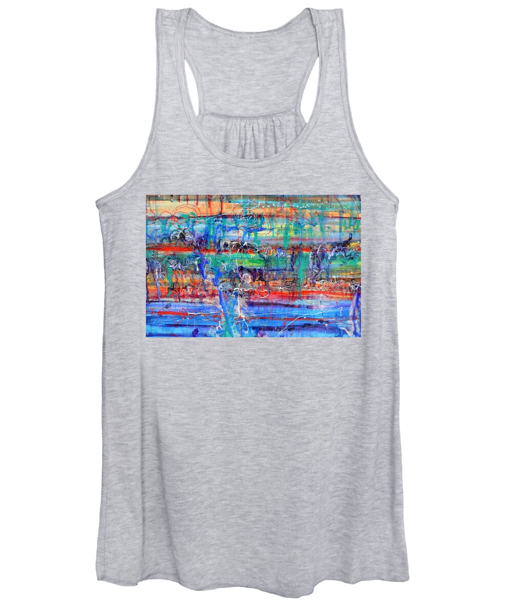  Convection Women's Tank Top featuring the painting Convection Diffusion by Regina Valluzzi