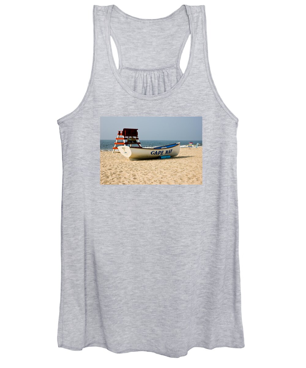 Beach Women's Tank Top featuring the photograph Cool Cape May Beach by Louis Dallara