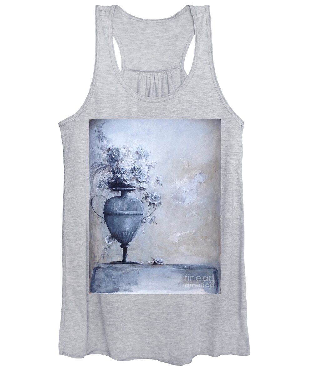 Fresco Women's Tank Top featuring the painting Cotswolds Fresco by Lizzy Forrester