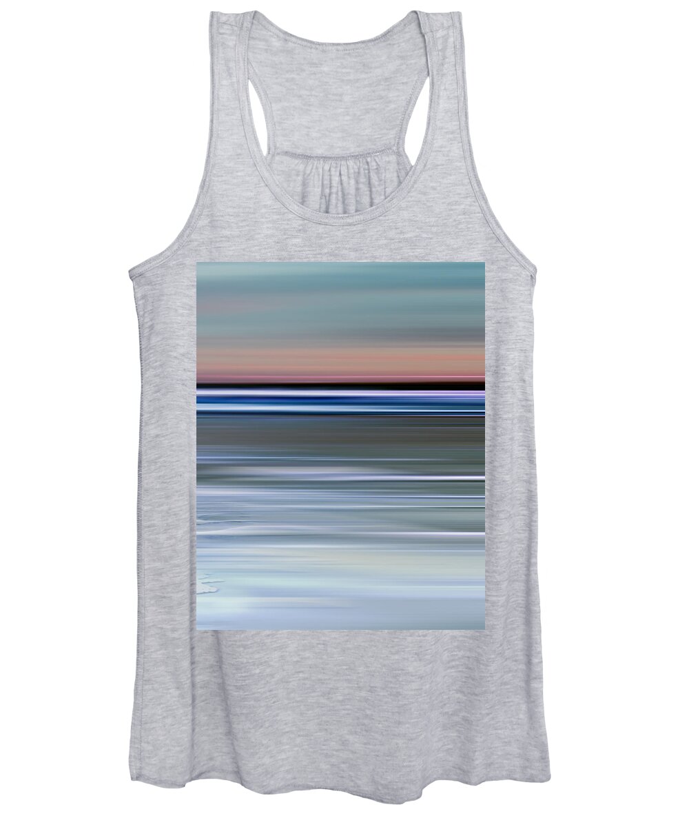 Evie Women's Tank Top featuring the photograph Cotton Candy Beach Triptych Right by Evie Carrier