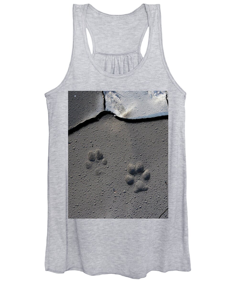 Wild Places Women's Tank Top featuring the photograph Coyote Tracks by Mark Miller