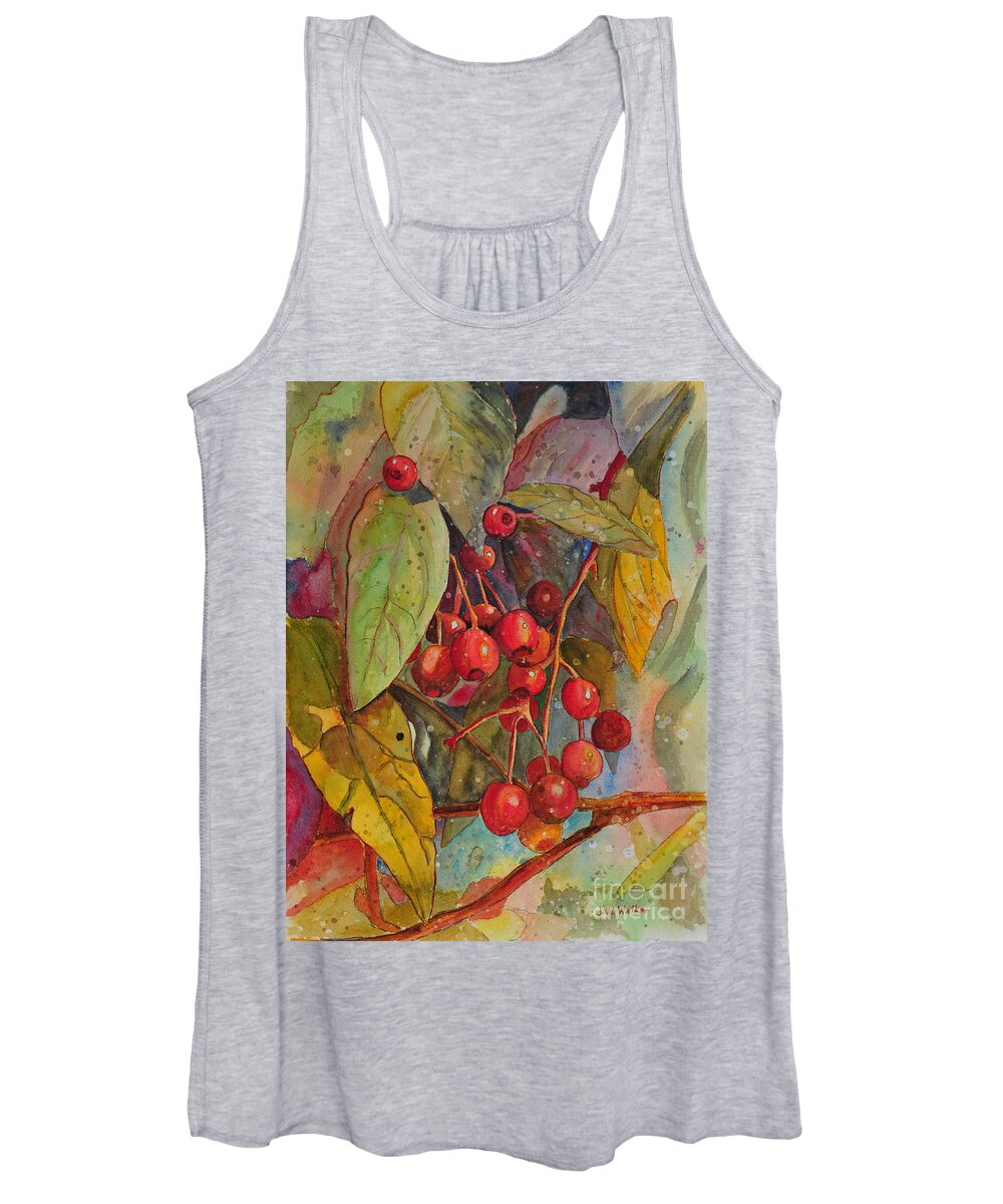 Crab Apples Women's Tank Top featuring the painting Crab Apples I by John W Walker