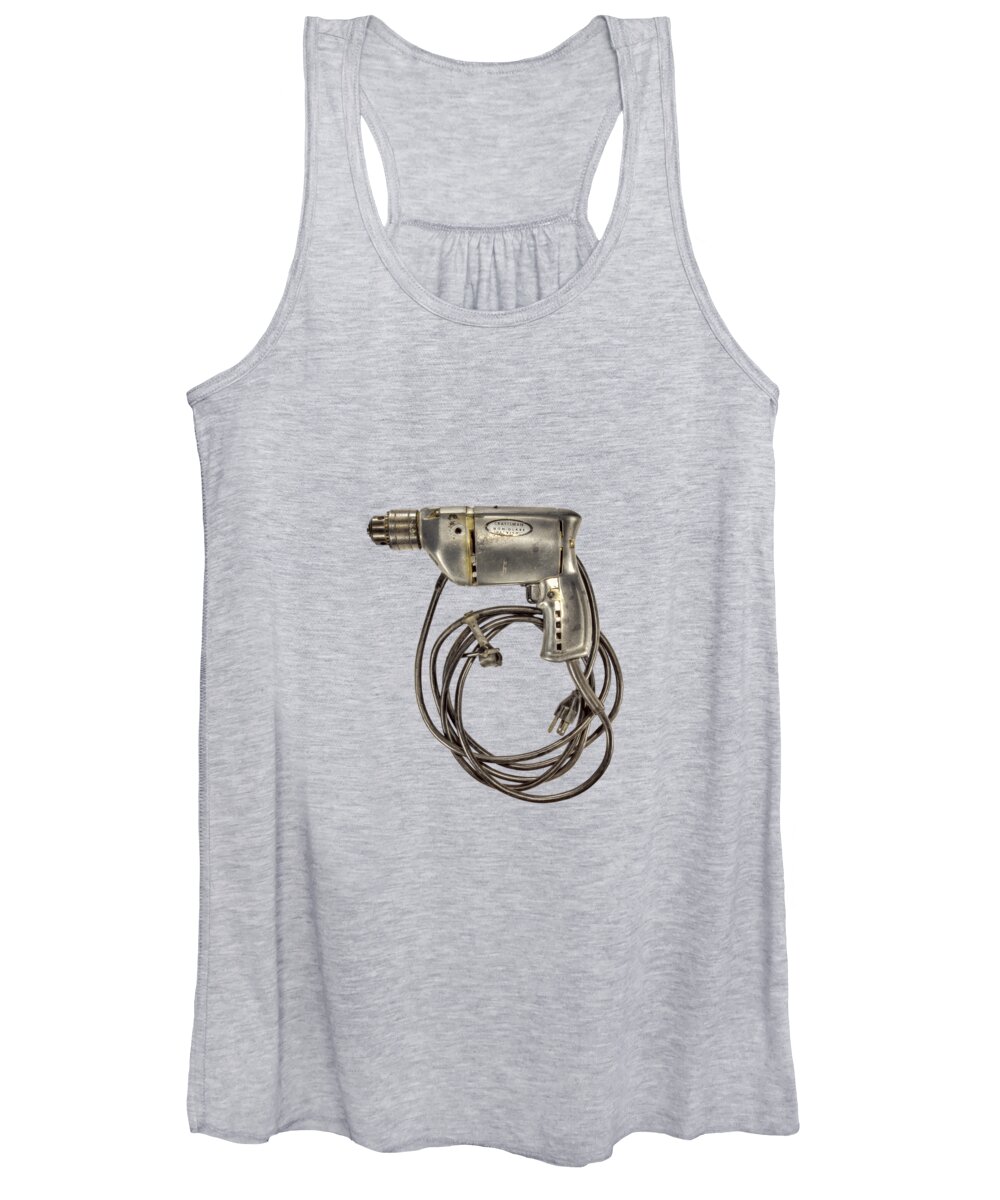 Antique Women's Tank Top featuring the photograph Craftsman Drill Motor Left Side by YoPedro