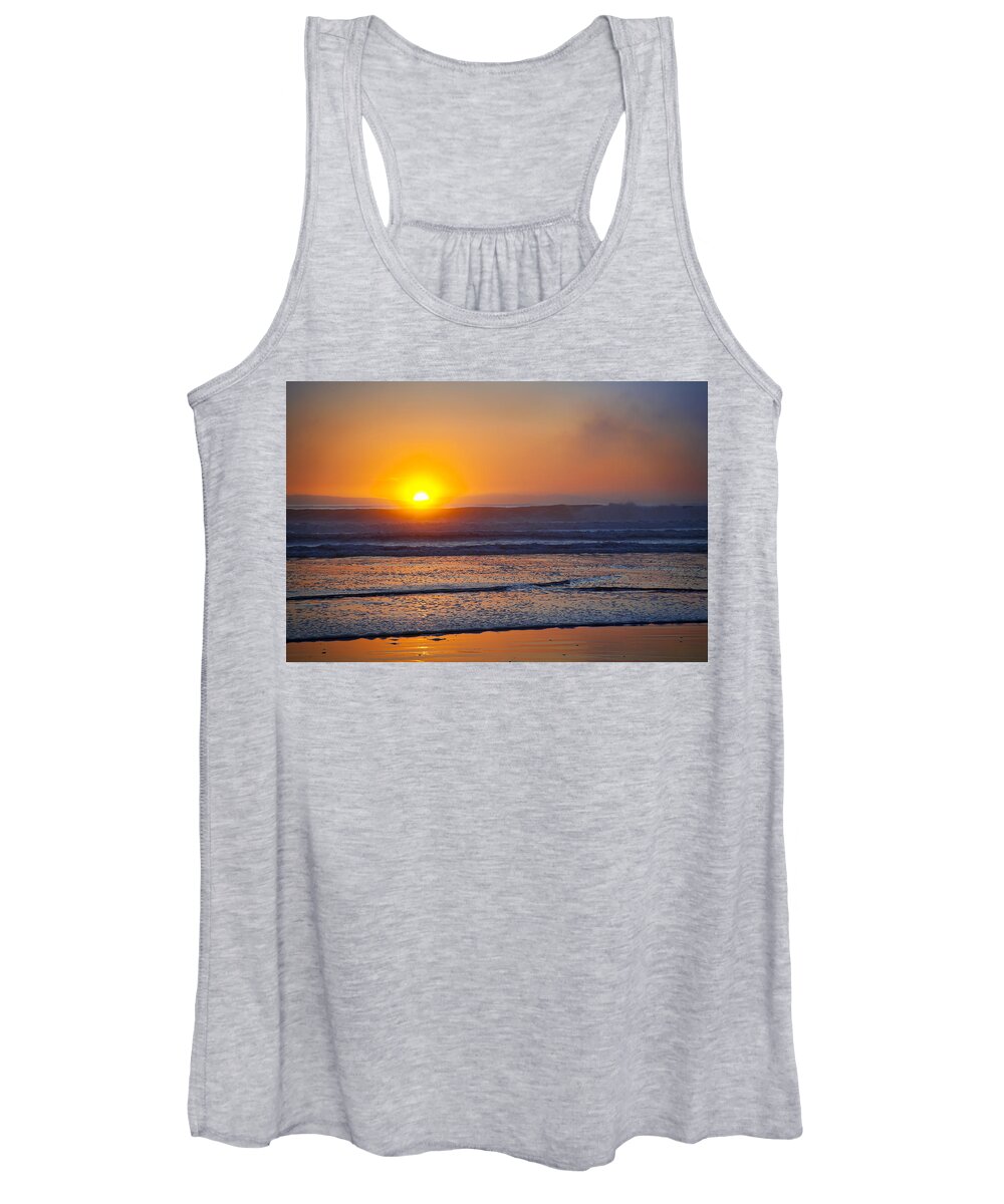 Sunset Women's Tank Top featuring the photograph Crashing Calm by Kelley King