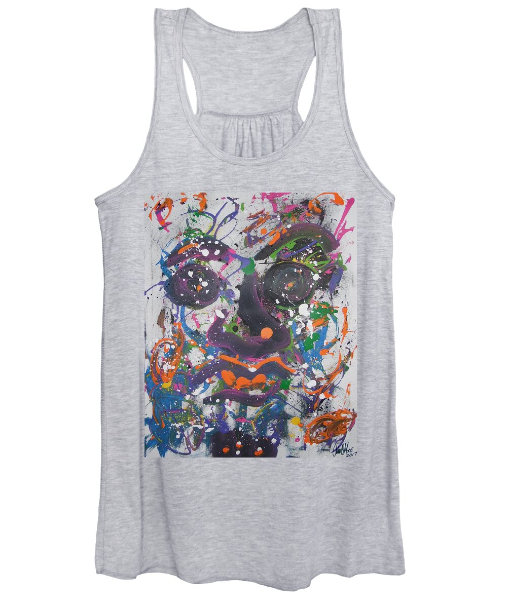Abstract Women's Tank Top featuring the painting Crazy Day by Antonio Moore