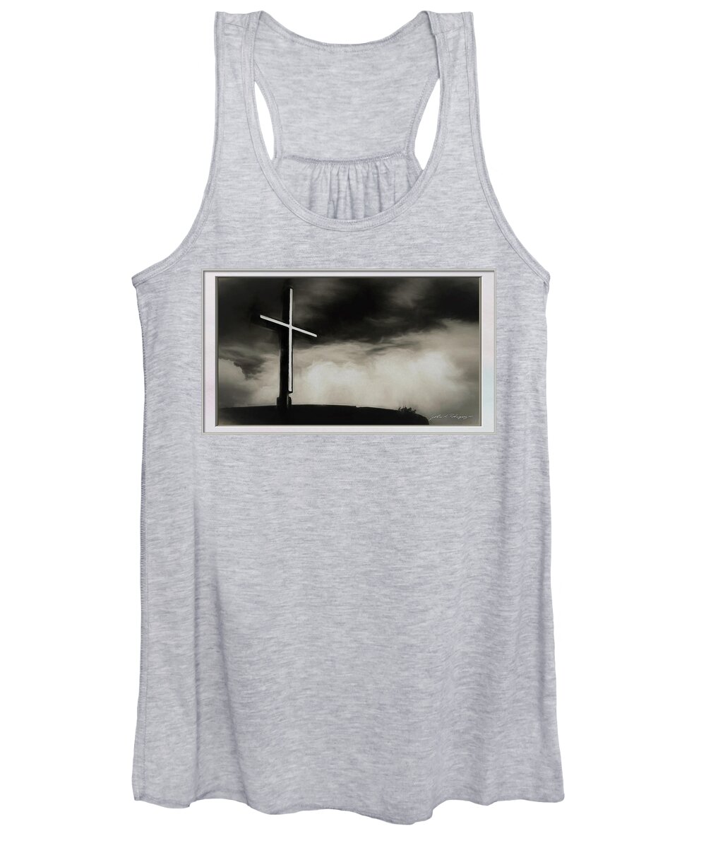 Photographs Women's Tank Top featuring the photograph Cross on a Hill by John A Rodriguez