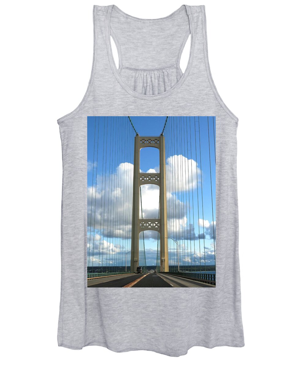 Bridge Women's Tank Top featuring the photograph Crossing The Mighty Mac by Keith Stokes