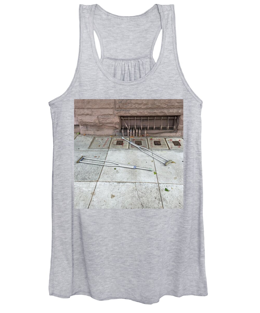 Street Women's Tank Top featuring the photograph Crutches by Erik Burg