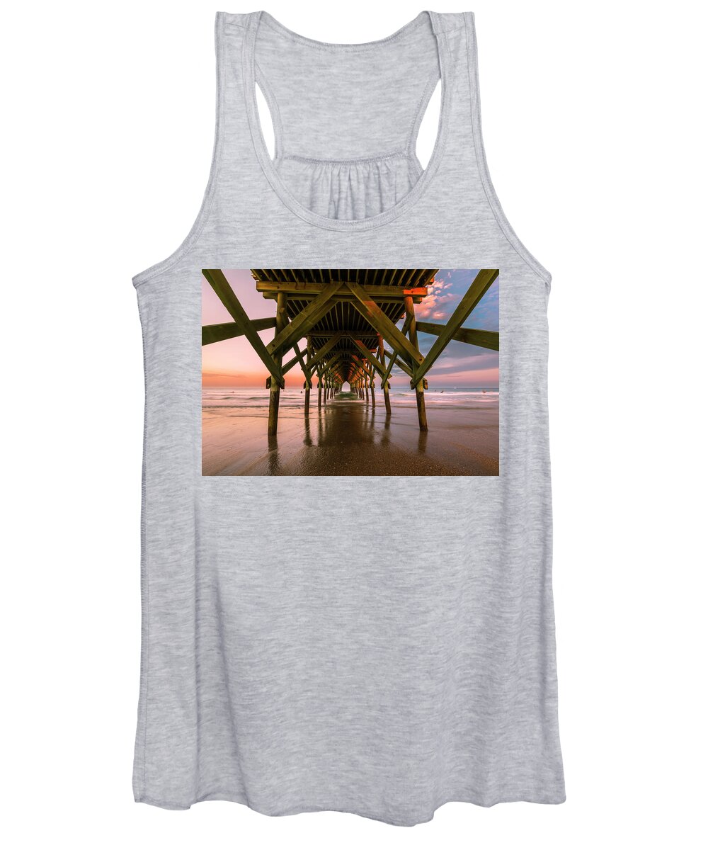 North Women's Tank Top featuring the photograph Crystal Pier at Sunset by Ranjay Mitra