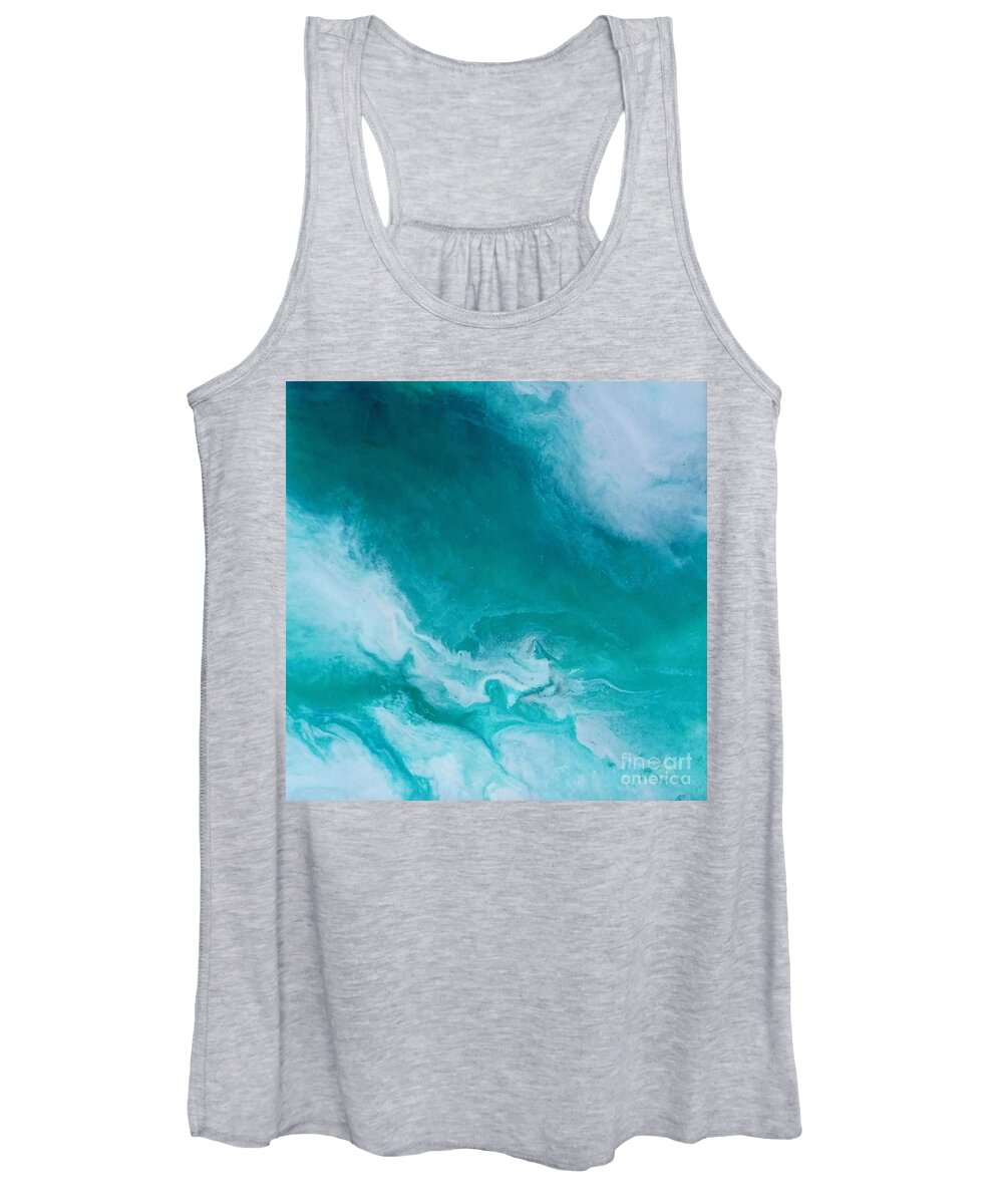 Light Women's Tank Top featuring the painting Crystal wave14 by Kumiko Mayer