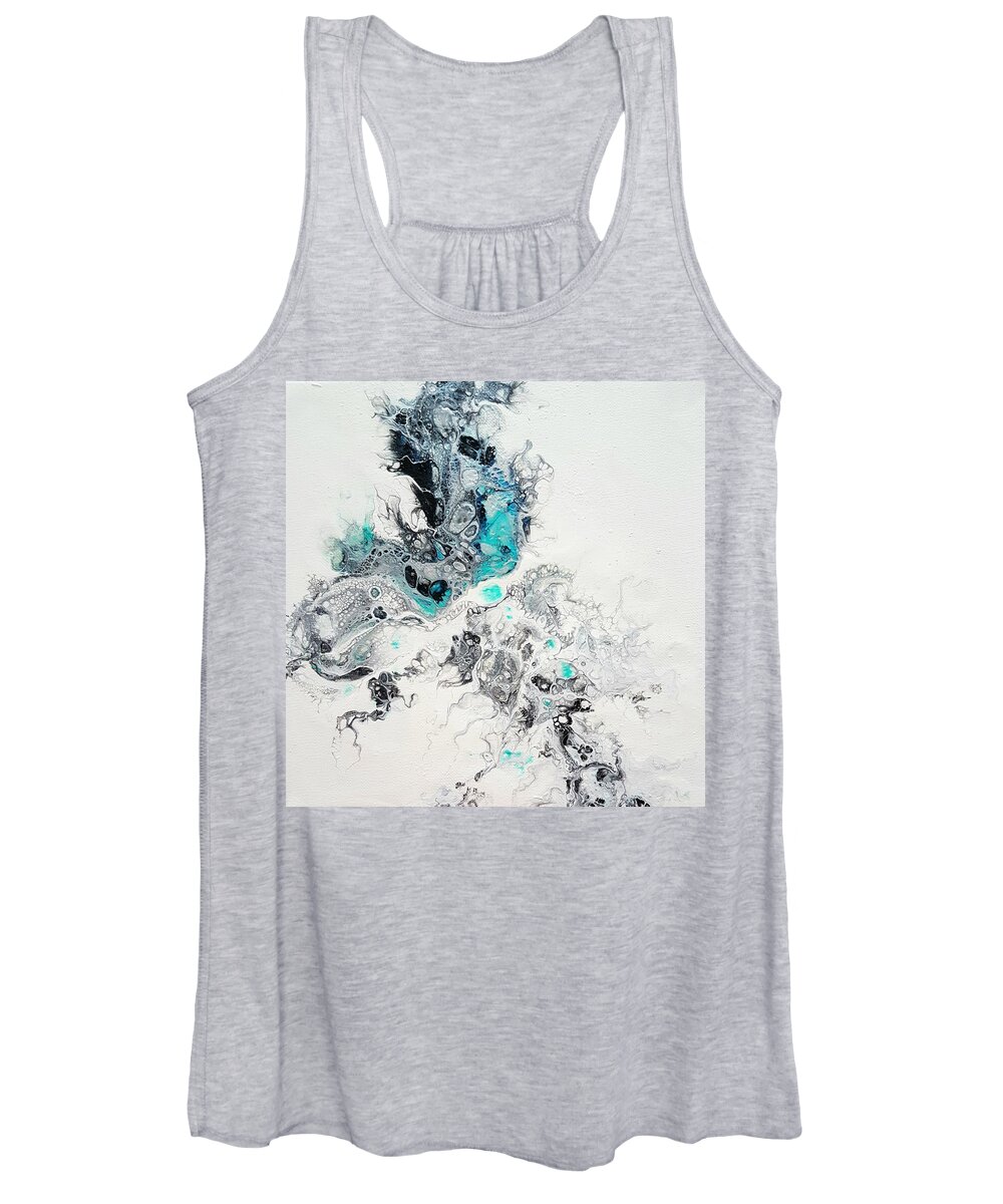 Ice Women's Tank Top featuring the painting Crystals of Ice by Jo Smoley