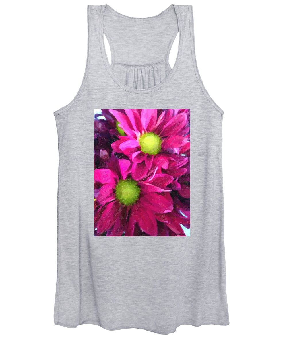 Daisy Women's Tank Top featuring the painting Daisy Days by Marian Lonzetta