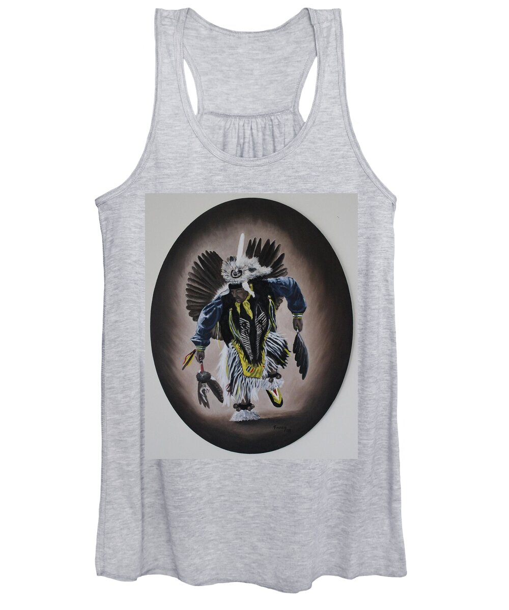 Michael Women's Tank Top featuring the painting Dancing In The Spirit by Michael TMAD Finney