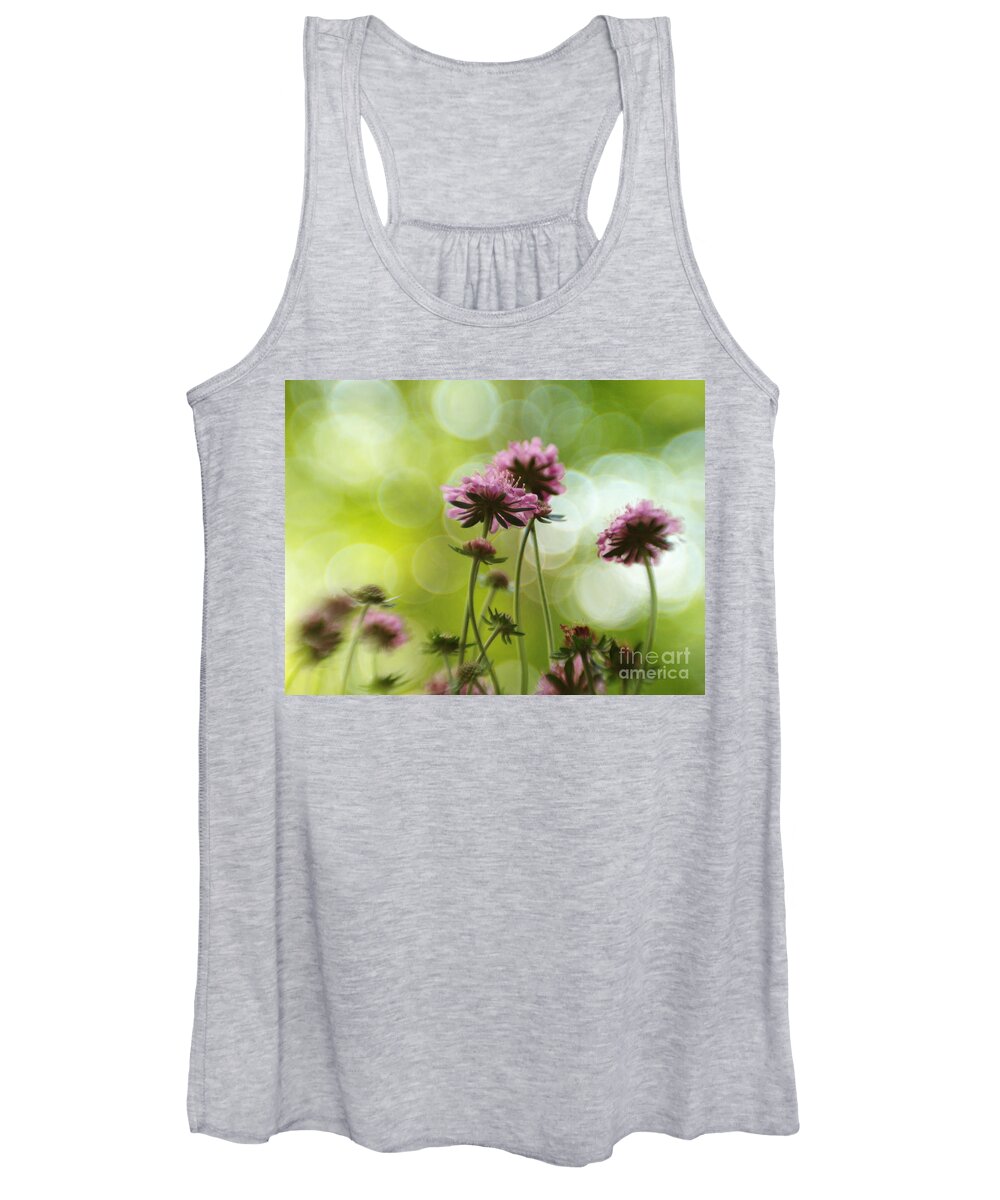 Flowers Women's Tank Top featuring the photograph Dancing With The Bubbles by Dorothy Lee